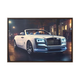 Gallery Canvas Wraps, Horizontal Frame, White Rolls Royce, Fancy Art Piece, Office Wall Art, Hallway Wall Art, Gift For Boss, Gift for Dad