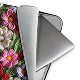 Laptop Sleeve, Bright floral crotchet simple fashion style back to school workplace everyday on the road computer ipad carrying case cover
