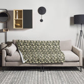 Throw Blanket, Floral all over print pattern soft velveteen relax couch bed travel stylish eye catching decorative chair gift throw.