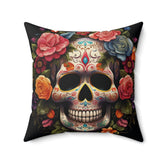 Square Pillow, Day of The Dead, Dia de Los Muertos, Halloween Pillow, Throw Pillow, Bedroom pillow, Couch pillow, House warming gift