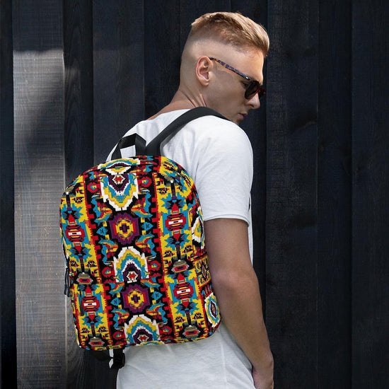 Colorful Western Design Backpack, Great For All School Age Groups and Casual Wear, Travel Bag