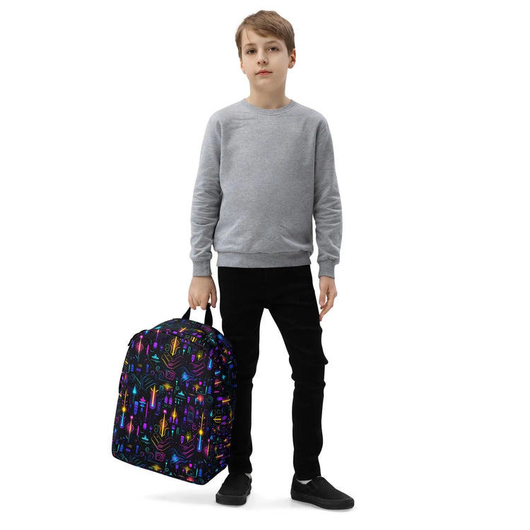 Minimalist Backpack, bright colorful digital  festival student fashion school all purpose backpack The Aurora Touch