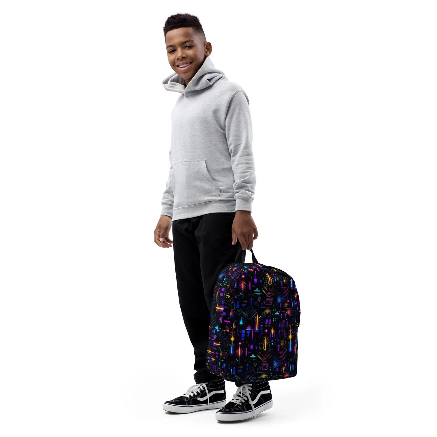 Minimalist Backpack, bright colorful digital  festival student fashion school all purpose backpack The Aurora Touch