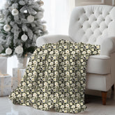 Throw Blanket, Floral all over print pattern soft velveteen relax couch bed travel stylish eye catching decorative chair gift throw.