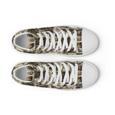 Women’s gothic Halloween Fall fashion style pattern print casual school work youthful trendy high top canvas shoes