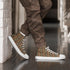 Men’s native all over casual style print pattern design high top canvas everyday fashion shoes