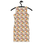 Floral all over print pattern art design casual dinner date party wear blazer fashion bodycon dress