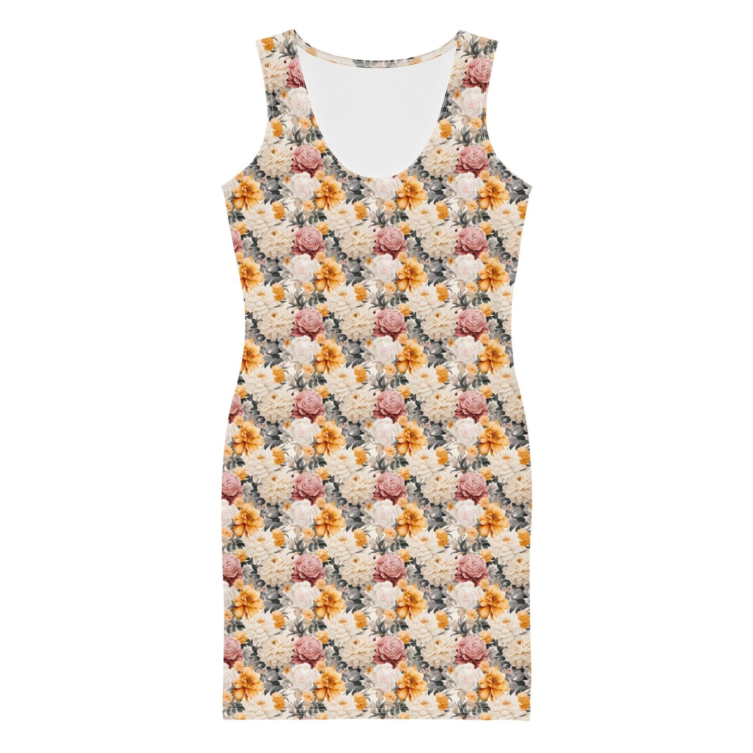 Floral all over print pattern art design casual dinner date party wear blazer fashion bodycon dress