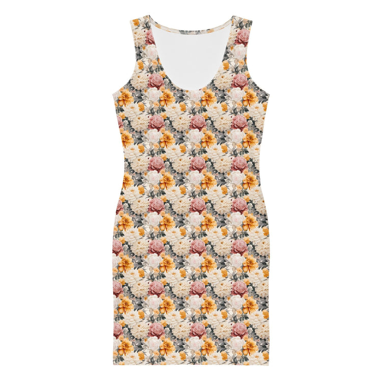 Floral all over print pattern art design casual dinner date party wear blazer fashion bodycon dress