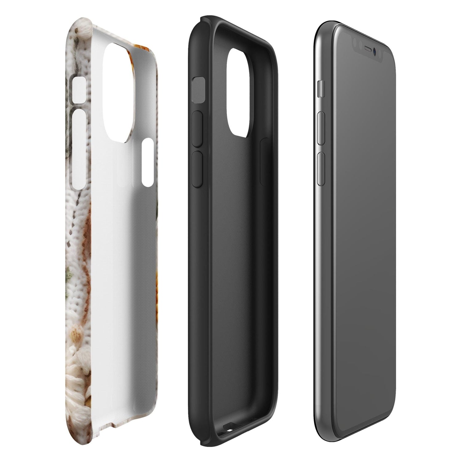 Tough Case for iPhone®, pretty floral crotchet phone cover fashion stylish design protector apple phone case