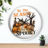 Wall Clock, spooky clock, Halloween wall clock, Novelty Clock, Kitchen wall clock, hallway clock, gift for Grandma, Mom gift, Fall gift