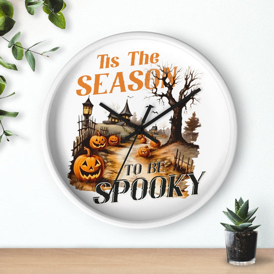 Wall Clock, spooky clock, Halloween wall clock, Novelty Clock, Kitchen wall clock, hallway clock, gift for Grandma, Mom gift, Fall gift
