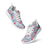 Women’s bright floral fashion casual soft comfy athletic shoes for walking work school travel Holiday gift