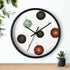 Wall Clock, Xmas color ornament wall art home office den casual room designer clock holiday family business gift