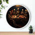 Wall Clock, Halloween Day of the dead last supper Fall portrait art kitchen hallway office family gift clock