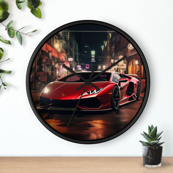Wall Clock, Red Hot Lamborghini bachelor student dorm office home fancy exotic luxury car wall art