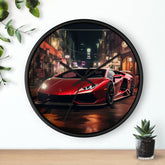 Wall Clock, Red Hot Lamborghini bachelor student dorm office home fancy exotic luxury car wall art