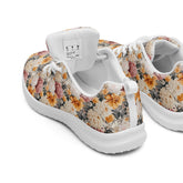 Women’s bright pretty floral pattern casual stylish fashionista athletic shoe great for walking shopping and gifting