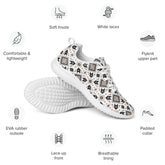 Women’s athletic shoes, Tribal all over print pattern design casual sport school work walking comfy soft lace up stylish tennis shoe