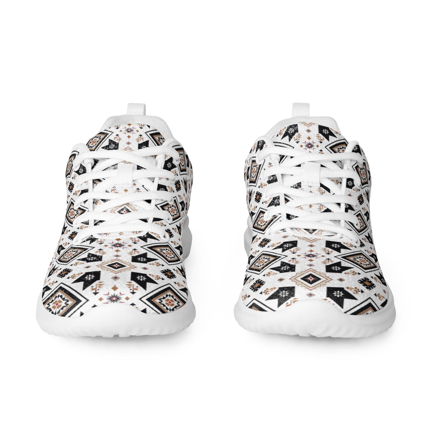 Women’s athletic shoes, Tribal all over print pattern design casual sport school work walking comfy soft lace up stylish tennis shoe