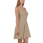 Skater Dress, Casual fun sexy club dinner soft elegant tribal pattern versatile all occasion short flared dress