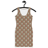 Bodycon dress, Sugar skull floral print all over design body fitted cute dinner night blazer sleeveless sexy stylish female above knee dress