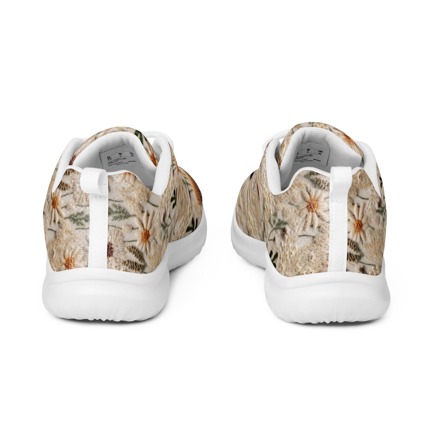 Women’s athletic shoes, Floral crotchet 3D pattern all over print walking everyday casual sports tennis school work shoe