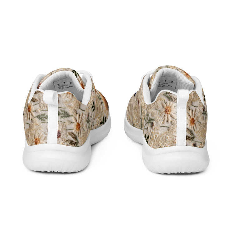 Women’s athletic shoes, Floral crotchet 3D pattern all over print walking everyday casual sports tennis school work shoe