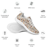 Women’s athletic shoes, crotchet floral pattern print comfortable casual sporty style yoga walking daily wear soft tennis shoe