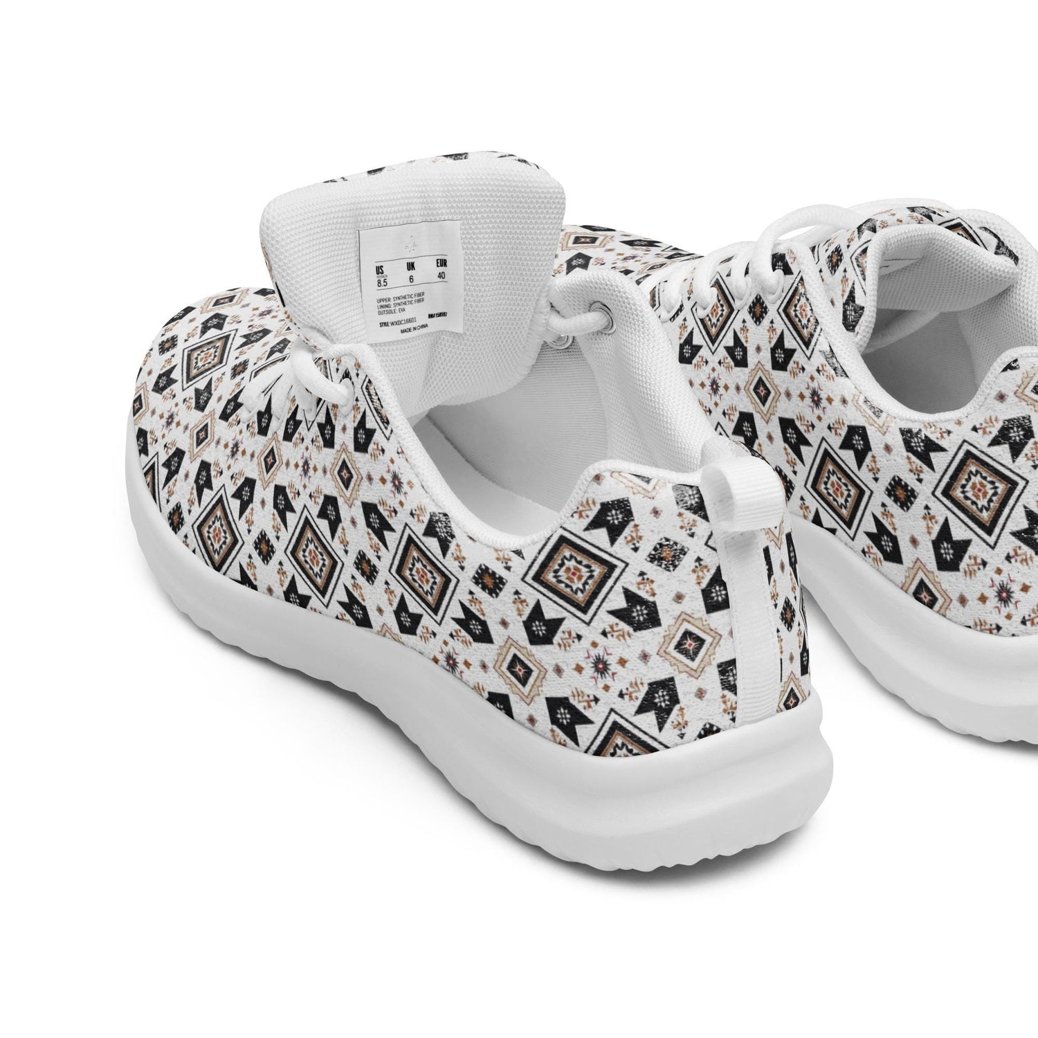 Men’s athletic shoes, Male tribal all over pattern print design comfy sporty walking jogging working casual stylish fashion sneaker shoes