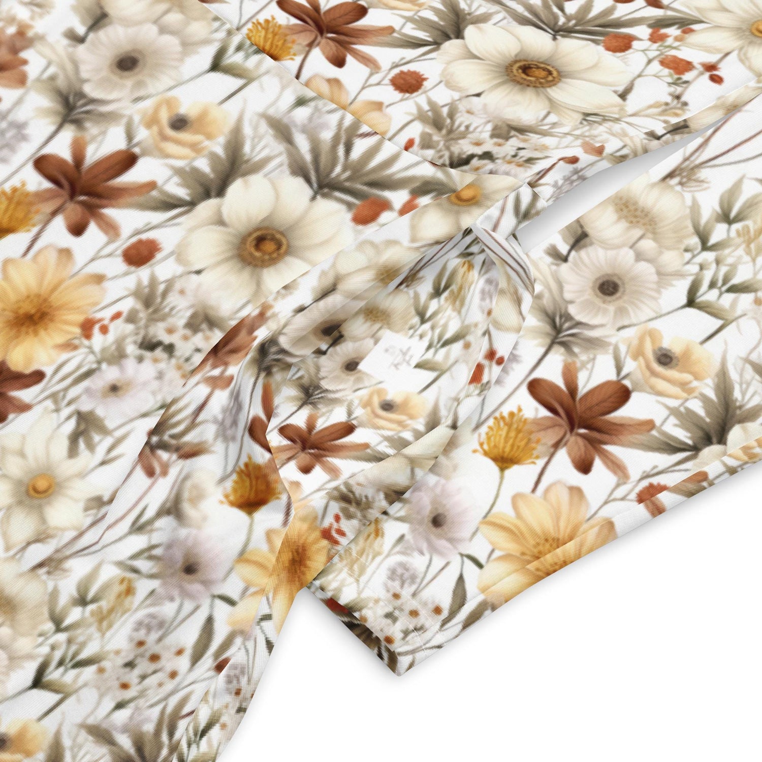 All-over print long sleeve midi dress