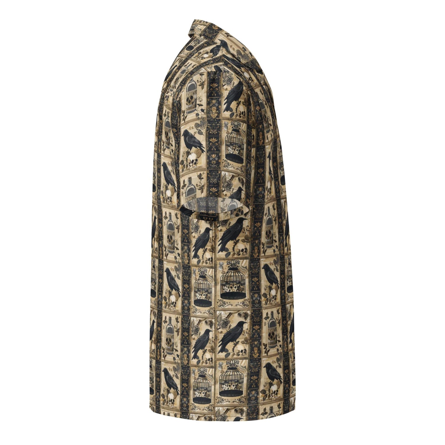 Unisex button shirt, Mens gothic mystic design light airy sweatfree relaxing chill button everyday casual work party oversize shirt