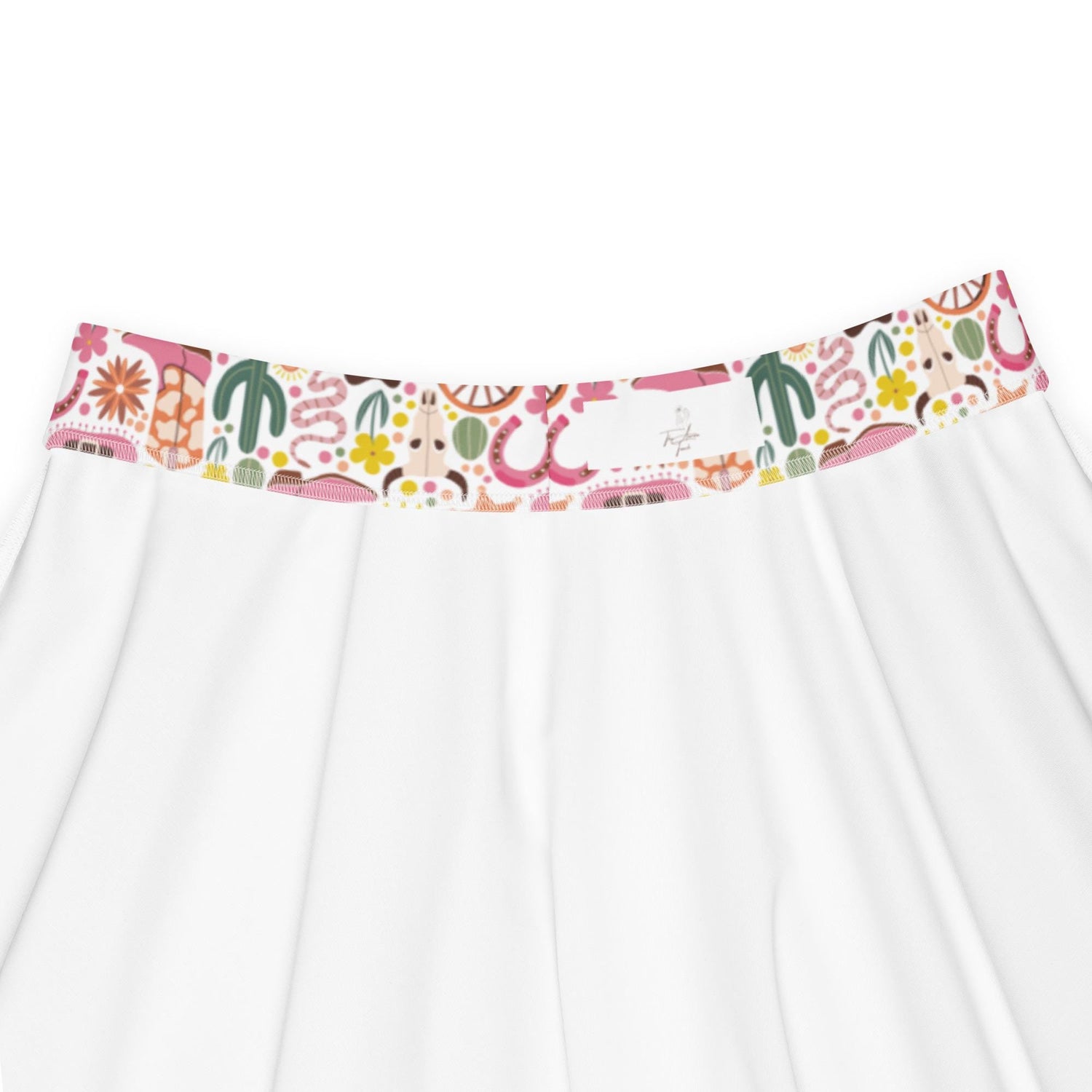 Skater Skirt, Cowboy country style pattern flattering comfy casual dressy everyday day night life flowy colorful skirt