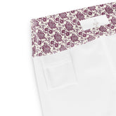 Yoga Leggings, Burgandy floral all over pattern design stretchy comfy flexible workout gym casual stylish pants