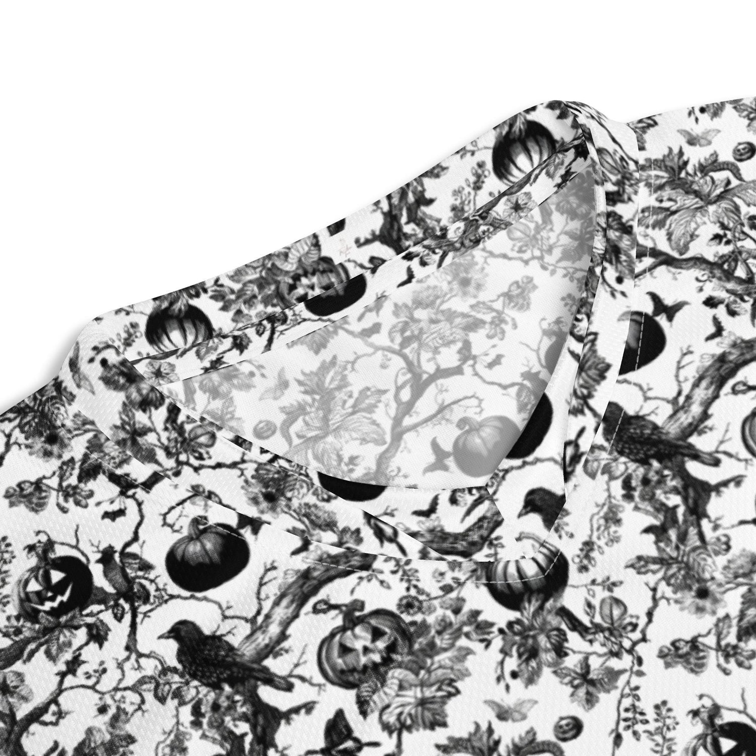 Recycled unisex sports jersey, Halloween stylish fashion cool pattern breathable v neck daily wear stretch fabric casual jean pants shirt