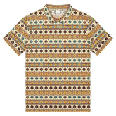 Men’s slim fit native print polo casual classic work business dinner stylish fashion modern male shirt