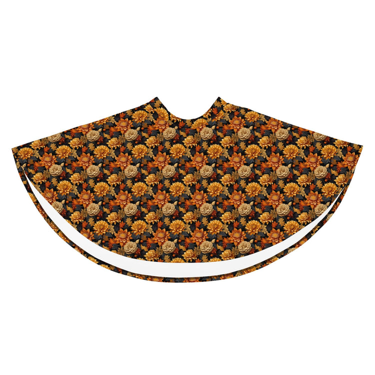 Skater Skirt, Fall season Autumn leaves all over pattern print design flaterring fabric casual dinner date concert Holiday style skirt