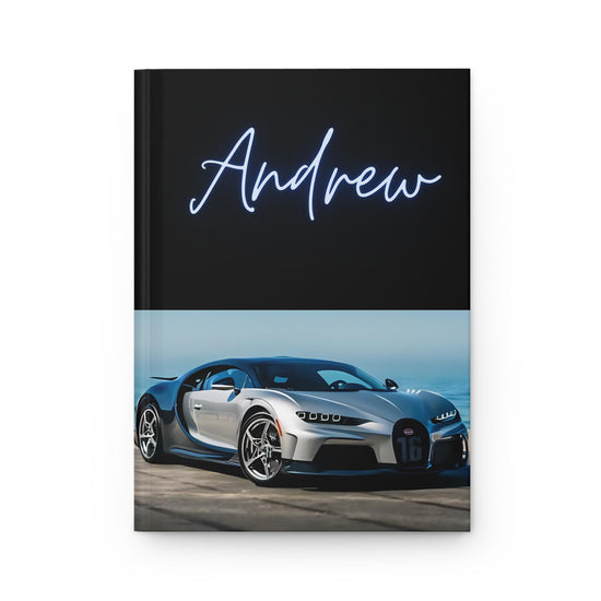 Hardcover Journal Matte, personalized Bugatti Notebook, Daily school Journal, College Notes Journal, Writing Class notebook