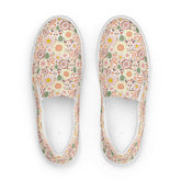 Women’s slip-on canvas shoes, Country style light color pattern vans style canvas casual stylish jean pairing adjustable soft female shoe