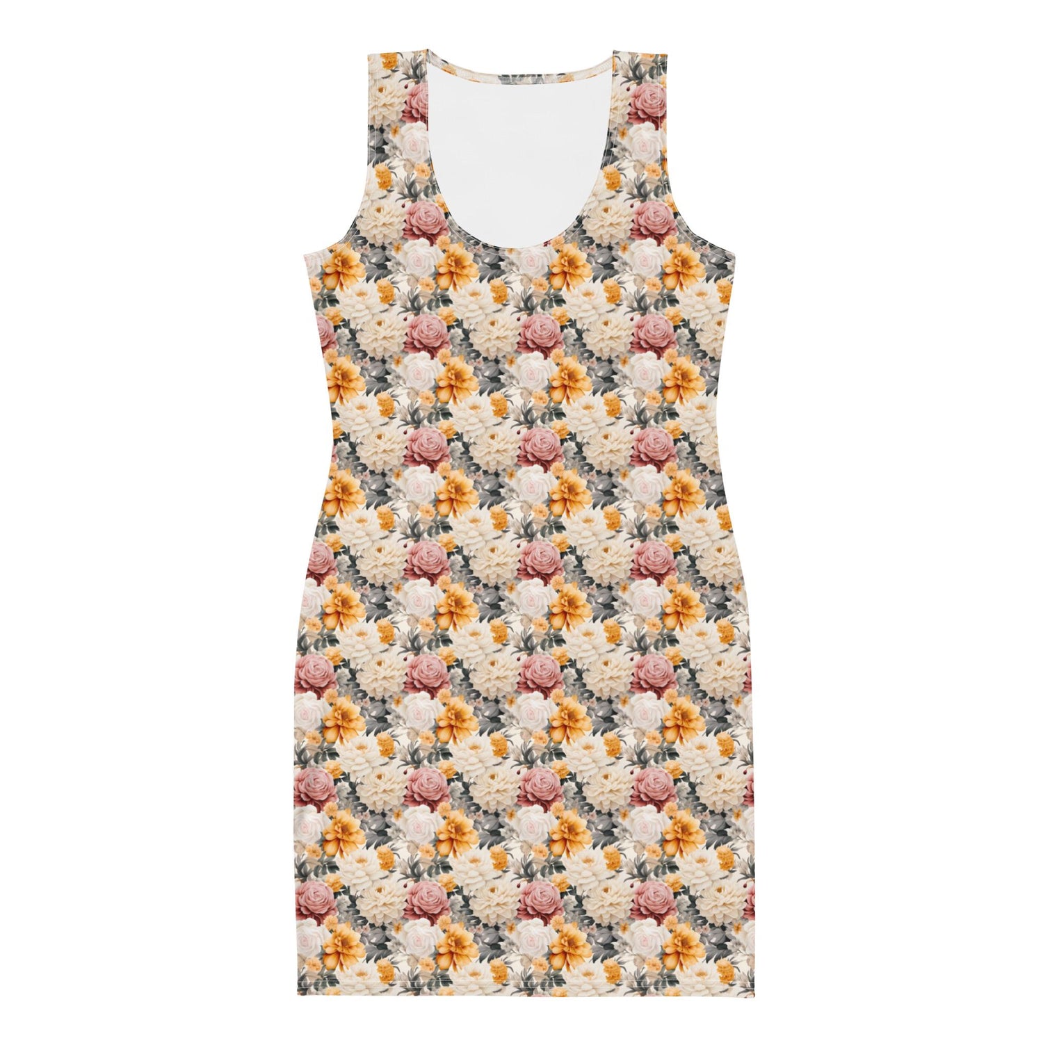 Floral all over print pattern art design casual dinner date party wear blazer fashion bodycon dress