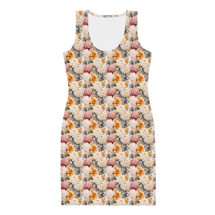 Floral all over print pattern art design casual dinner date party wear blazer fashion bodycon dress