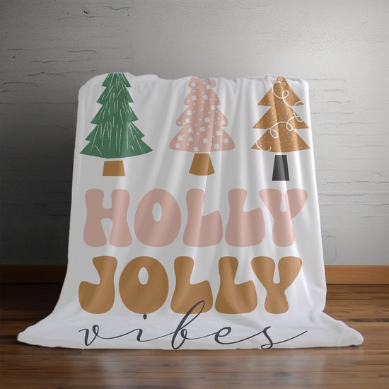 Velveteen Plush Blanket, Holiday vibes cozy white chritsmas light colors novelty winter bed covering throw