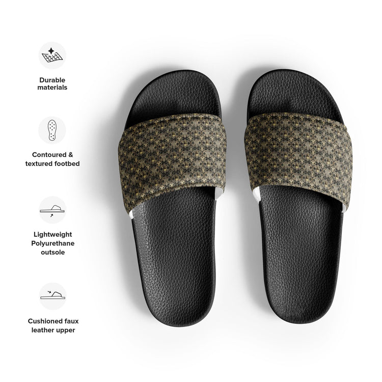 Men’s pattern style slides skeleton all over print design casual home beach shopping walking designer fashion men flat slip on hoes