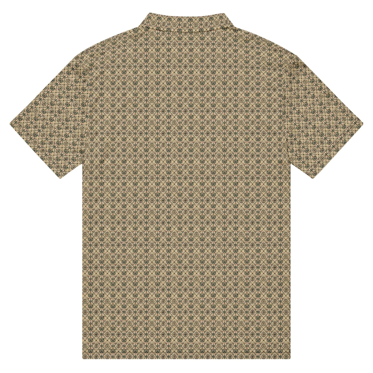 Men’s slim fit pattern print polo stylish dinner lunch meeting casual mixer event jean slacks versatile clothing wear pattern design shirt