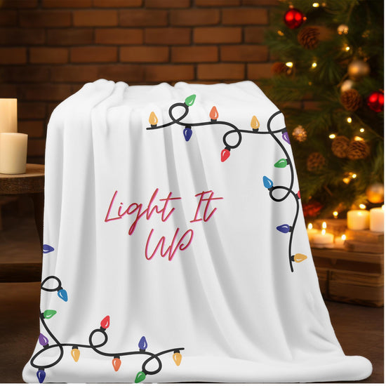 Velveteen Xmas Holiday Plush Blanket warm fuzzy bed spread covering couch festive novelty any room throw