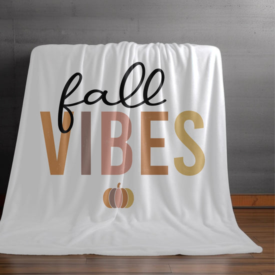 Velveteen Fall Plush Blanket soft cozy autumn Holiday vibes pumpkin minimilist design furniture decor throw