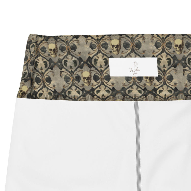 Gothic Yoga Leggings skeleton all over pattern print design soft stretchy fabric workout shopping under sweater all occasion spandex pants