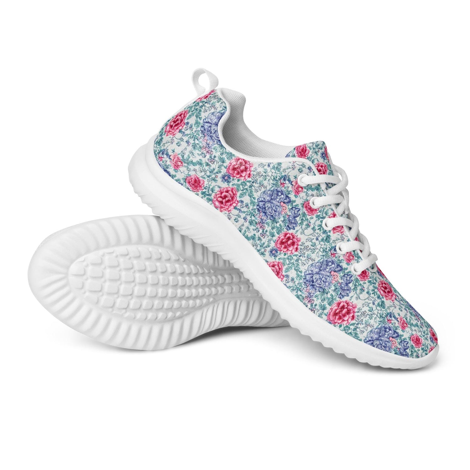 Women’s bright floral fashion casual soft comfy athletic shoes for walking work school travel Holiday gift