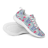 Women’s bright floral fashion casual soft comfy athletic shoes for walking work school travel Holiday gift