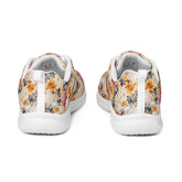 Women’s bright pretty floral pattern casual stylish fashionista athletic shoe great for walking shopping and gifting